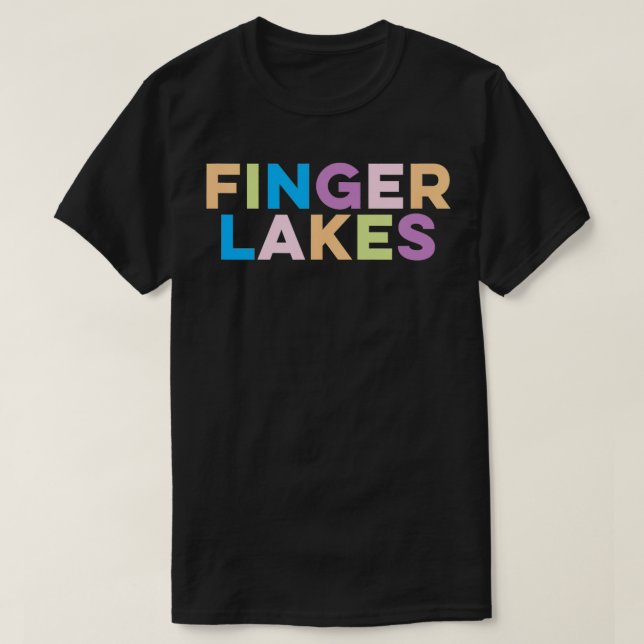 Camiseta Finger Lagos Nova Iorque Férias Coloridas (Frente do Design)