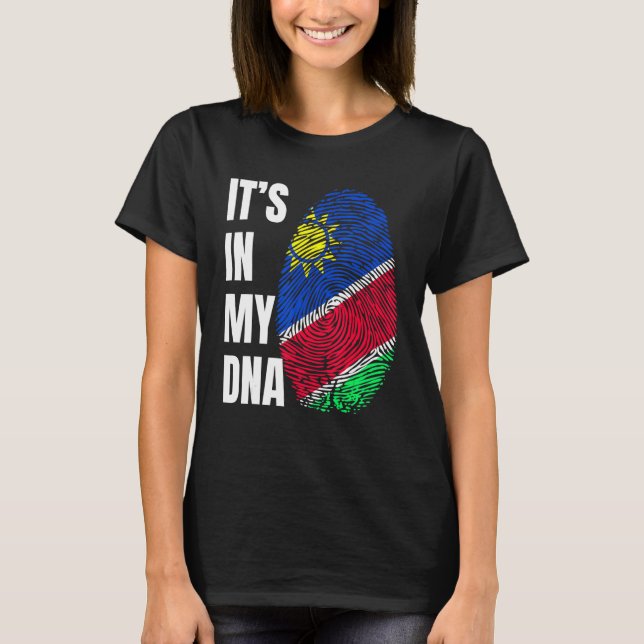 Camiseta Fingerprint DNA Biometry Namibia Flag (Frente)