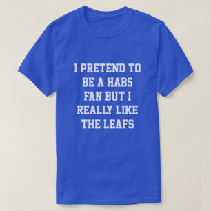 Camiseta Fingi ser fã do Habs, mas gosto do Folheto