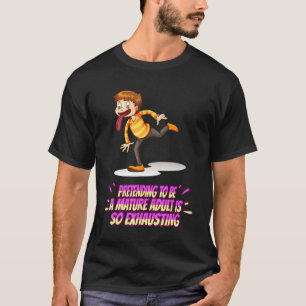 Camiseta Fingindo Ser Um Engraçado Adulto Adulto Adulto