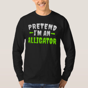 Camiseta Fingir A Costume De Halloween Preguiçoso De Alliga