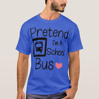 Camiseta Fingir Ix27m a School Bus Engraçado Lazy Halloween