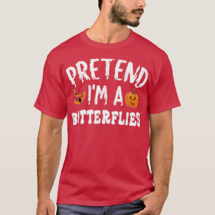 Camiseta Fingir-Me De Uma Borboleta De Figurino De Hallowee