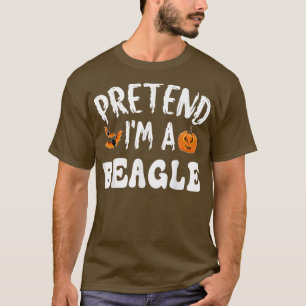Camiseta Fingir-Me Um Figurino De Beagle Halloween Men Mulh