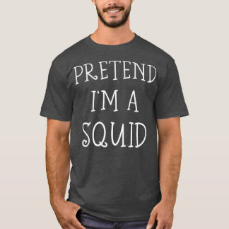 Camiseta Fingir o fantasma de halloween do Im Squid Simples