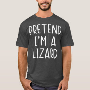 Camiseta Fingir o Figurino de Lizard no Halloween, preguiço