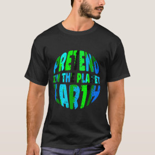 Camiseta Fingir Que Eu Sou A Terra Funny Lazy Matching Hall
