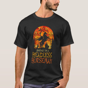 Camiseta Fingir Que Eu Sou Um Cavaleiro Sem Cabeça Abóbora