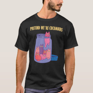 Camiseta Fingir que somos pepinos, fraldas hilárias.
