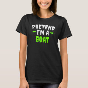 Camiseta Fingir Que Sou Cabra Roupa Preguiçosa de Halloween