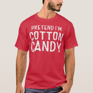 Camiseta Fingir que sou Cotton Candy Fácil Feira de Hallowe