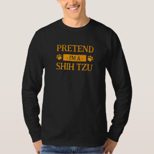 Camiseta Fingir que sou dono de cachorro Shih Tzu Halloween