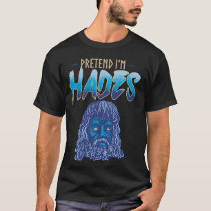 Camiseta Fingir que sou Hades Costume Antigo Grego Deus Mit
