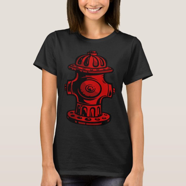 Camiseta Fingir que sou Hidrante de Incêndio Fardas de Hall (Frente)