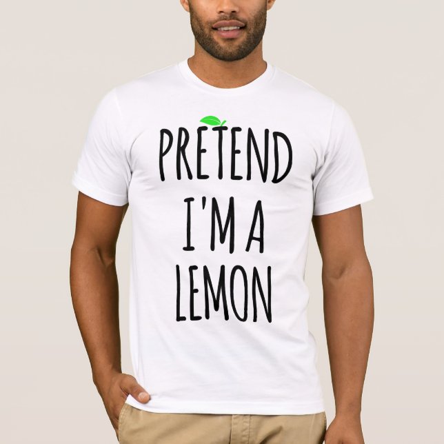 Camiseta Fingir que sou Lemon - Figurino Engraçado (Frente)