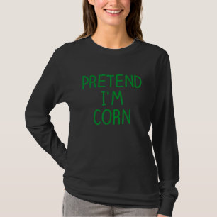 Camiseta Fingir que sou o Milho Preguiçoso de Halloween