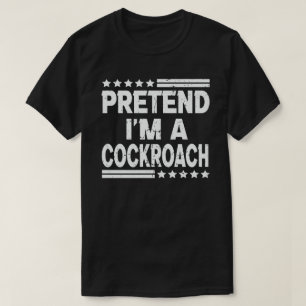 Camiseta Fingir que sou um barata Fácil Fantasia de Hallowe