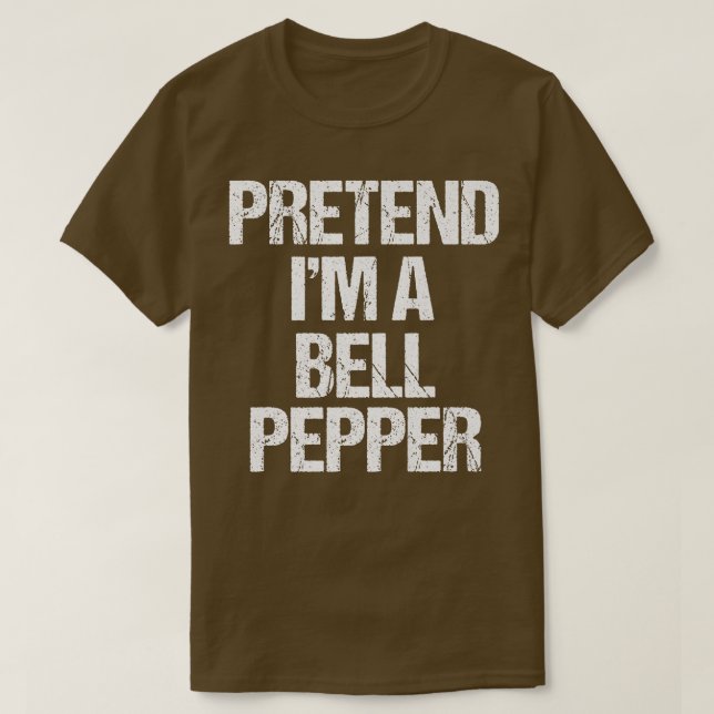 Camiseta Fingir que sou um Bell Pepper Costume Engraçado Pr (Frente do Design)
