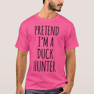 Camiseta Fingir que sou um caçador de patos divertido anima