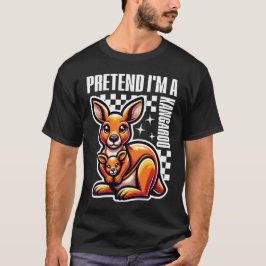 Camiseta Fingir Que Sou Um Canguru