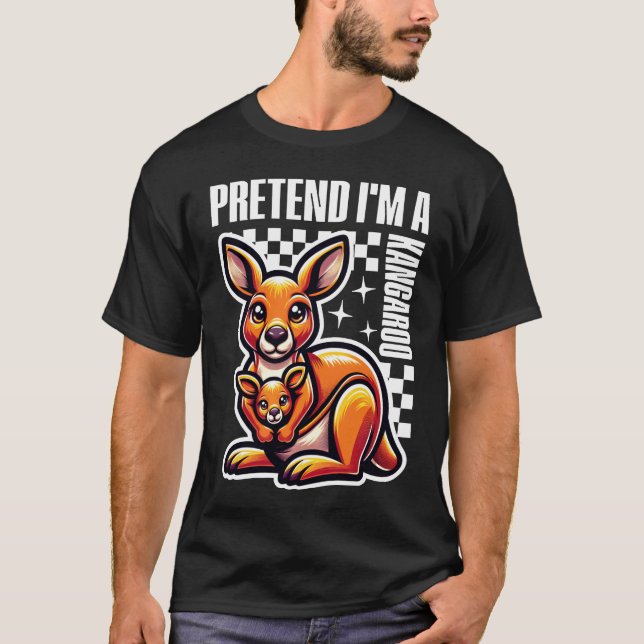 Camiseta Fingir Que Sou Um Canguru (Frente)