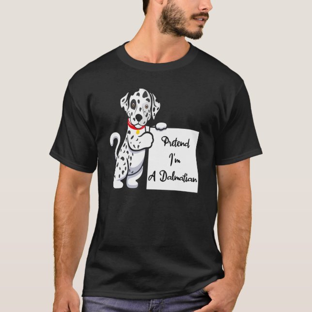 Camiseta Fingir que sou um cão de fantasia do Dia das Bruxa (Frente)