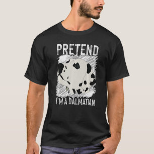 Camiseta Fingir que sou um cão preguiçoso Dalmático de Hall