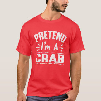 Camiseta Fingir que sou um Caranguejo Fácil Par de Figurino