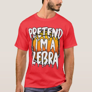 Camiseta Fingir Que Sou Um Casal De Zebra Halloween Costume