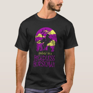Camiseta Fingir que sou um Cavaleiro Sem Cabeça e Abóbora d