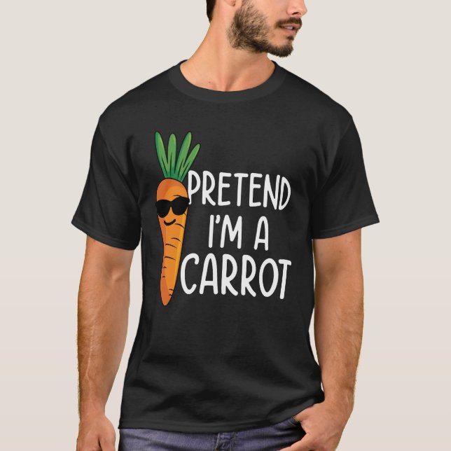Camiseta Fingir que sou um Cenoura (Frente)