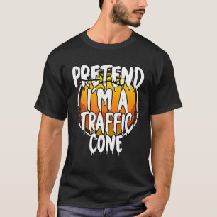 Camiseta Fingir que sou um Cone de Trânsito Engraçado, preg