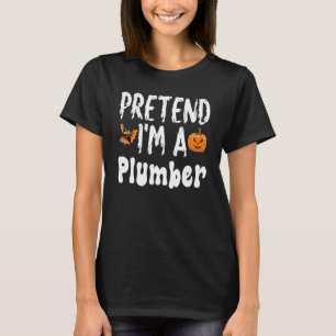 Camiseta Fingir Que Sou Um Costume De Pedreiro De Halloween