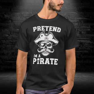 Camiseta Fingir que sou um crânio pirata