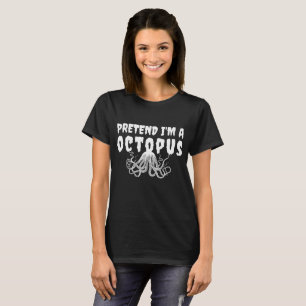 CAMISETA FINGIR QUE SOU UM CUSTO DE DIA DE AS BRUXAS ENGRAÇ
