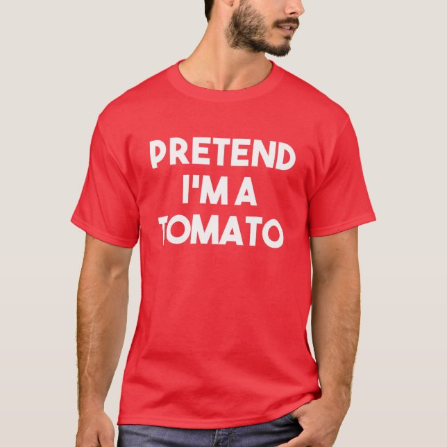 Camiseta Fingir que sou um Dia de as Bruxas engraçado pregu (Frente)