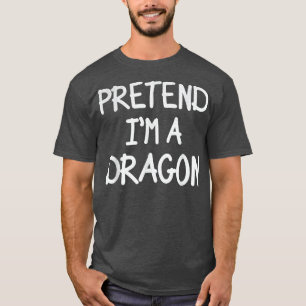 Camiseta Fingir que sou um Dragão Costume de Halloween preg