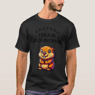 Camiseta Fingir que sou um esquilo engraçado disfarce pregu