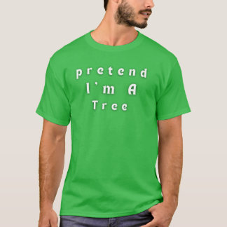 Camiseta Fingir que sou um falso fantasma de árvore no Hall