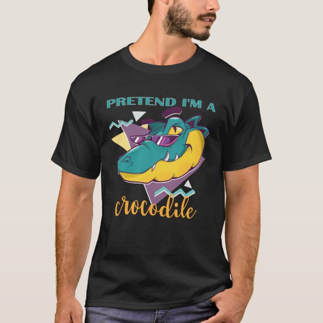 Camiseta Fingir que sou um fantasma de brincadeira de croco (Frente)