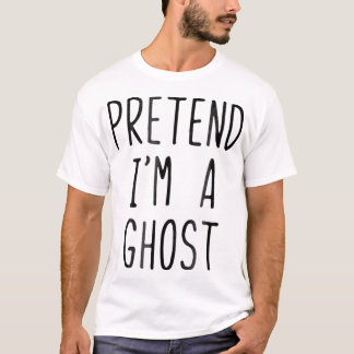 Camiseta Fingir Que Sou Um Fantasma De Halloween Fácil