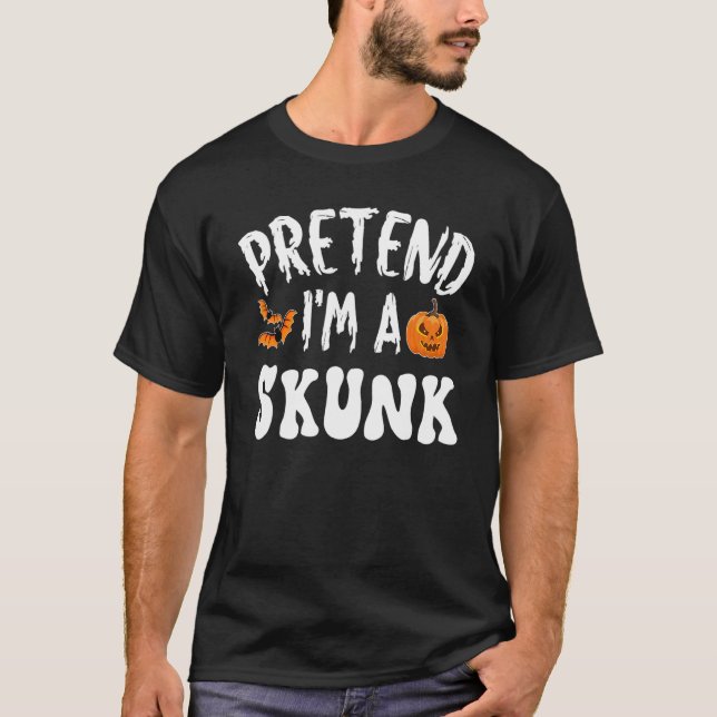 Camiseta Fingir que sou um fantasma de Halloween Men Mulher (Frente)