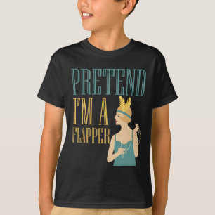 Camiseta Fingir que sou um Flapper Bobbed Hair Subcultura H