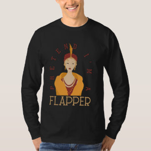 Camiseta Fingir que sou um Flapper Bobbed Hair Subcultura H
