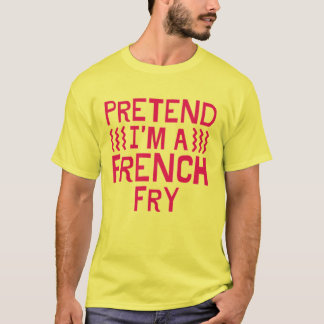 Camiseta Fingir que sou um Fry francês, roupas de Dia de as