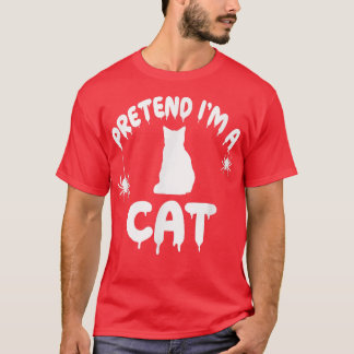 Camiseta Fingir que sou um Gato de Gato, Gatinho, Simples