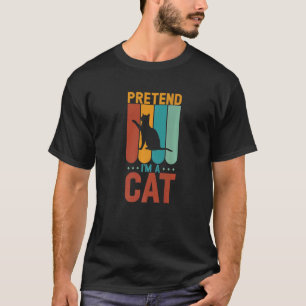 Camiseta Fingir Que Sou Um Gato De Halloween