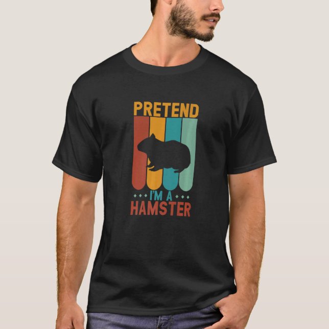 Camiseta Fingir que sou um Halloween de Hamster (Frente)