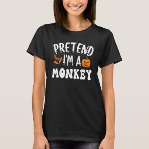 Camiseta Fingir Que Sou Um Macaco Fantasia De Halloween Hom
