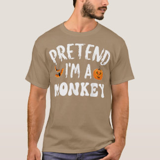 Camiseta Fingir Que Sou Um Macaco, Homens Do Fato De Hallow